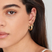 Load image into Gallery viewer, Gold Rope Bar Stud Earrings
