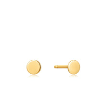 Load image into Gallery viewer, 14kt Gold Disc Stud Earrings
