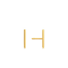 Load image into Gallery viewer, 14kt Gold Solid Bar Stud Earrings
