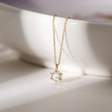 Load image into Gallery viewer, MARILYN | Rose Cut White Sapphire Solitaire Necklace Necklaces AURELIE GI 
