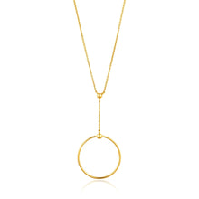 Load image into Gallery viewer, Gold Orbit Drop Circle Necklace
