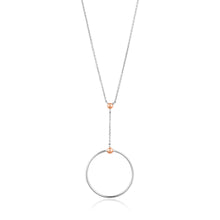Load image into Gallery viewer, Silver Orbit Drop Circle Necklace
