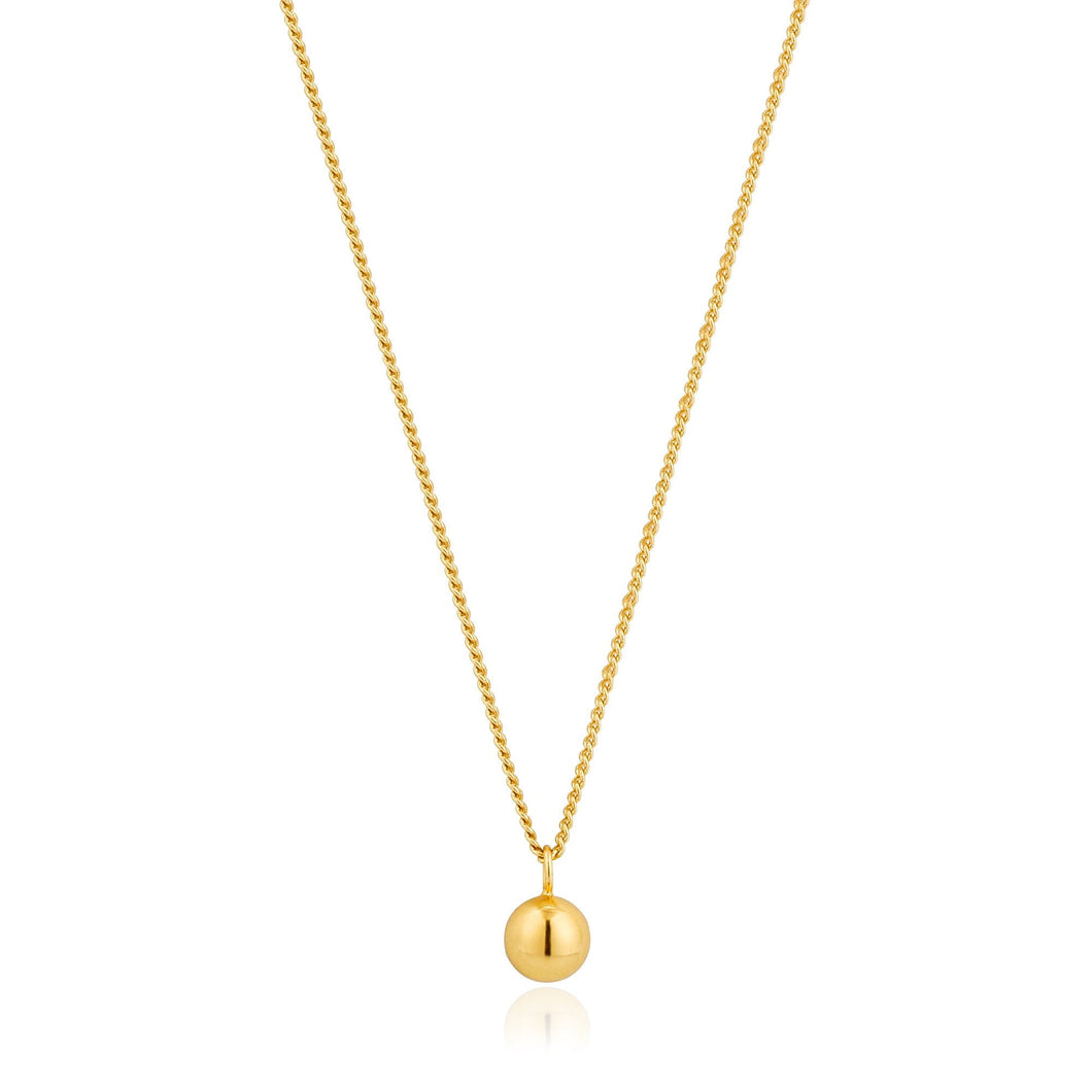 Gold Orbit Ball Necklace