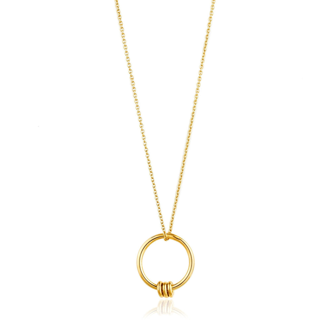 Gold Modern Circle Necklace