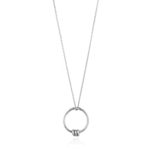 Load image into Gallery viewer, Silver Modern Circle Necklace
