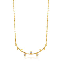 Load image into Gallery viewer, Gold Shimmer Solid Bar Stud Necklace
