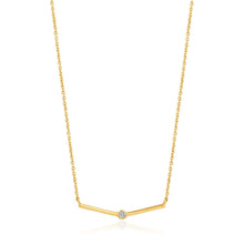 Load image into Gallery viewer, Gold Shimmer Single Stud Necklace
