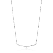 Load image into Gallery viewer, Silver Shimmer Single Stud Necklace
