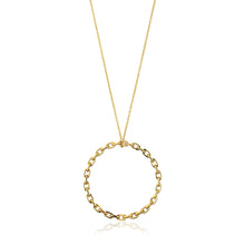 Load image into Gallery viewer, Gold Chain Circle Pendant Necklace
