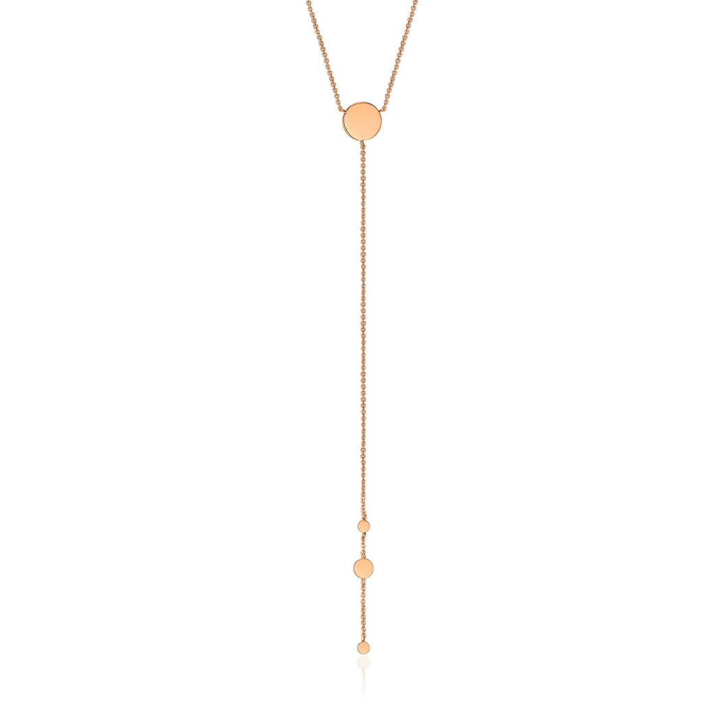 Rose Gold Geometry Y Necklace