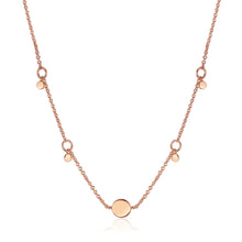 Load image into Gallery viewer, Rose Gold Geometry Drop Discs Necklace
