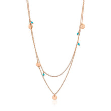 Load image into Gallery viewer, Rose Gold Dotted Double Necklace
