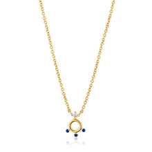Load image into Gallery viewer, Gold Dotted Circle Pendant Necklace
