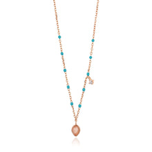 Load image into Gallery viewer, Rose Gold Dotted Pendant Necklace
