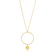 Load image into Gallery viewer, Gold Ripple Circle Necklace

