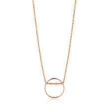 Load image into Gallery viewer, Rose Gold Twist Chain Circle Necklace
