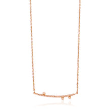 Load image into Gallery viewer, Rose Gold Texture Solid Bar Necklace
