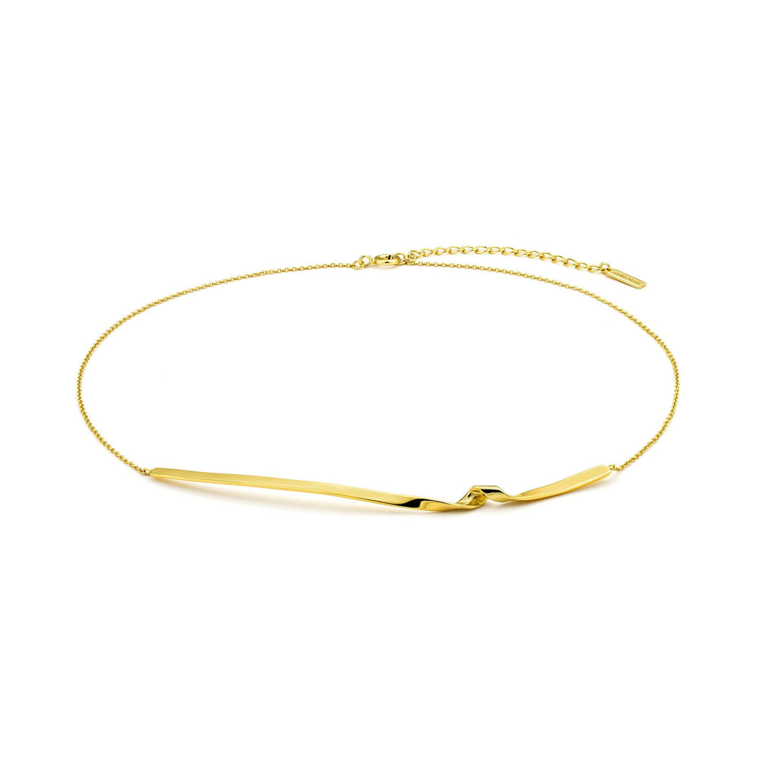 Gold Twist Collar Necklace