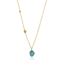 Load image into Gallery viewer, Turquoise Pendant Gold Necklace
