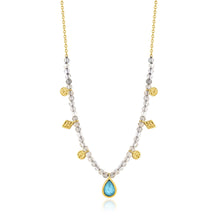 Load image into Gallery viewer, Turquoise Labradorite Gold Necklace
