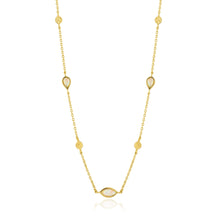 Load image into Gallery viewer, Opal Color Gold Necklace
