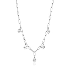 Load image into Gallery viewer, Silver Crush Drop Discs Necklace
