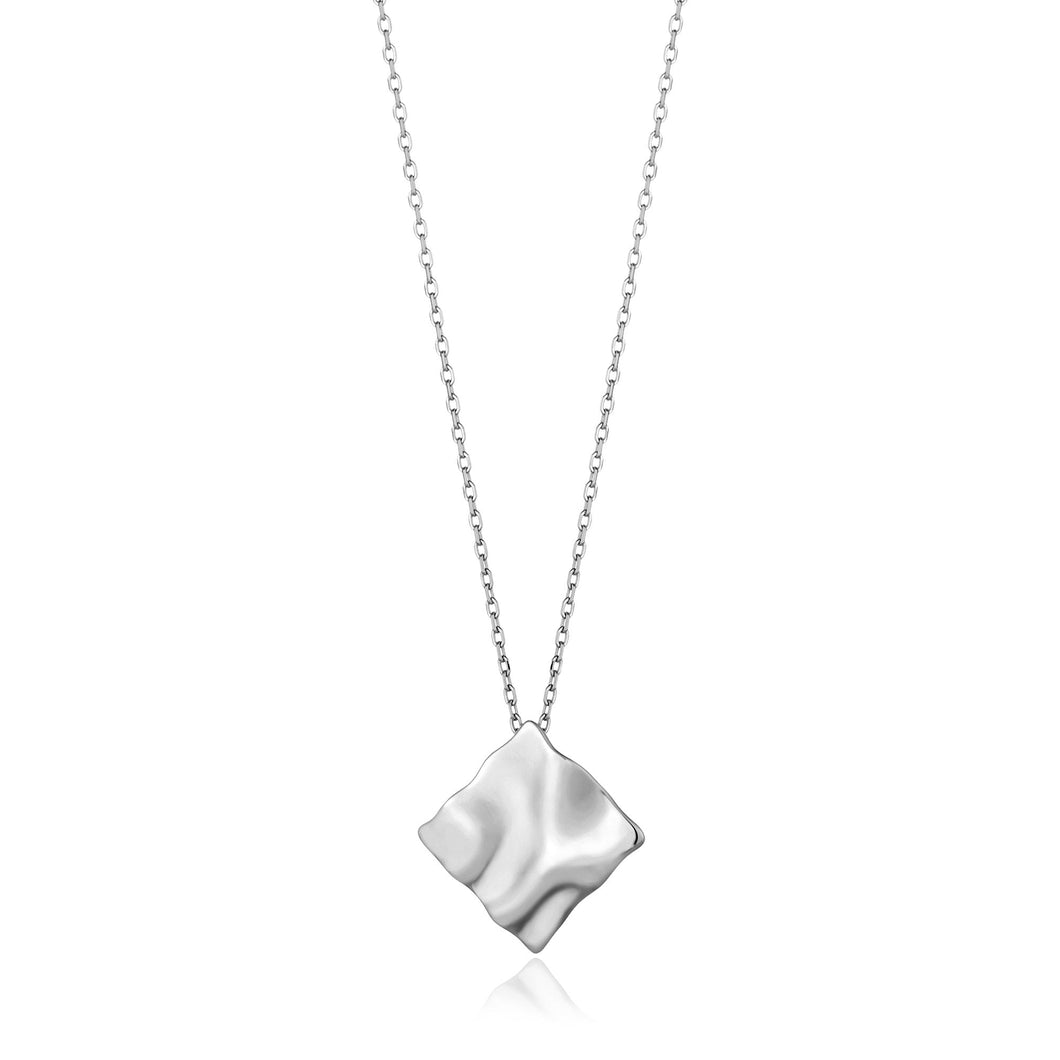 Silver Crush Square Necklace