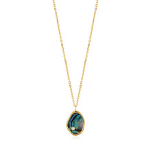 Load image into Gallery viewer, Gold Tidal Abalone Necklace
