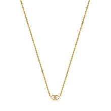 Load image into Gallery viewer, Evil Eye Gold Necklace
