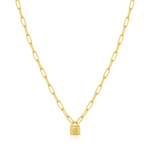 Load image into Gallery viewer, Gold Chunky Chain Padlock Necklace
