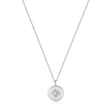 Load image into Gallery viewer, Silver Mother of Pearl Sun Pendant Necklace
