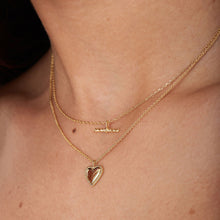 Load image into Gallery viewer, Gold Rope Heart Pendant Necklace
