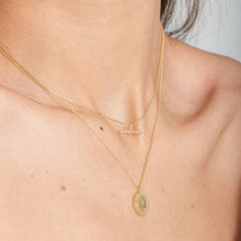 Load image into Gallery viewer, Gold Rope Disc Necklace
