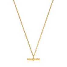 Load image into Gallery viewer, Gold Rope T-Bar Necklace
