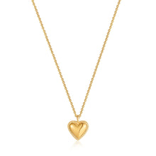 Load image into Gallery viewer, Gold Rope Heart Pendant Necklace
