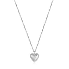Load image into Gallery viewer, Silver Rope Heart Pendant Necklace

