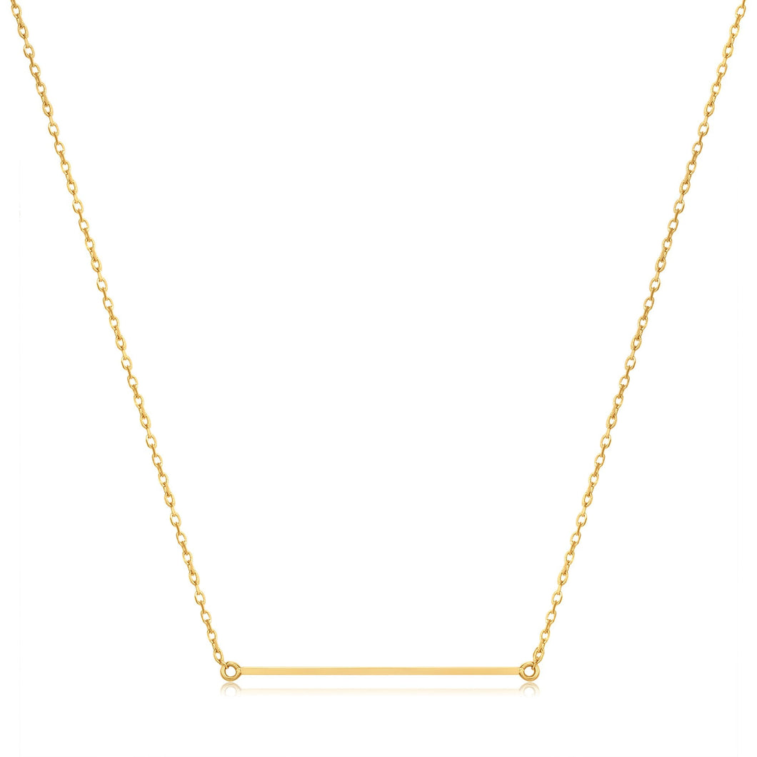14kt Gold Solid Bar Necklace