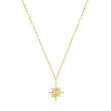 Load image into Gallery viewer, 14kt Gold Sunburst Natural Diamond Necklace
