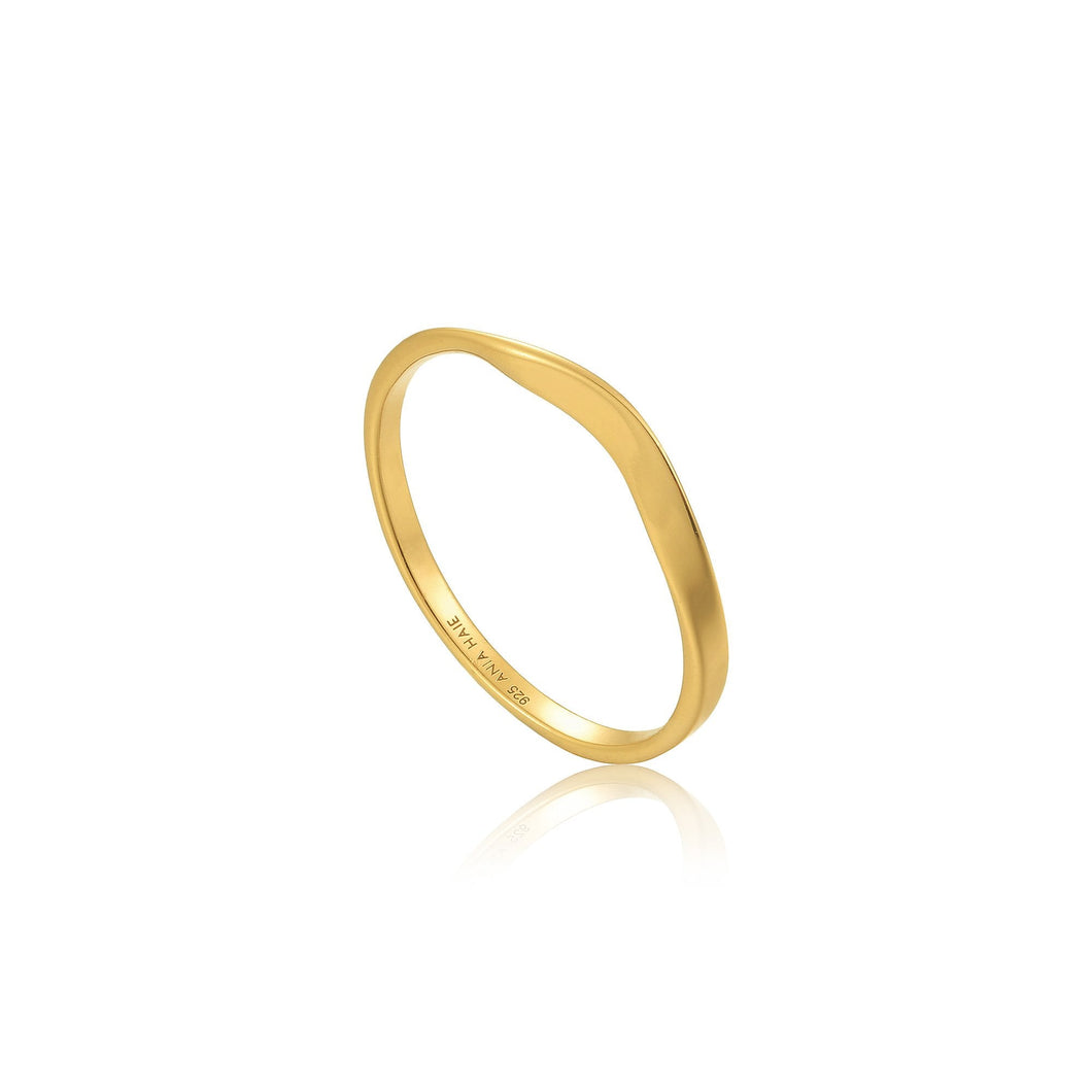 Gold Modern Curve Ring
