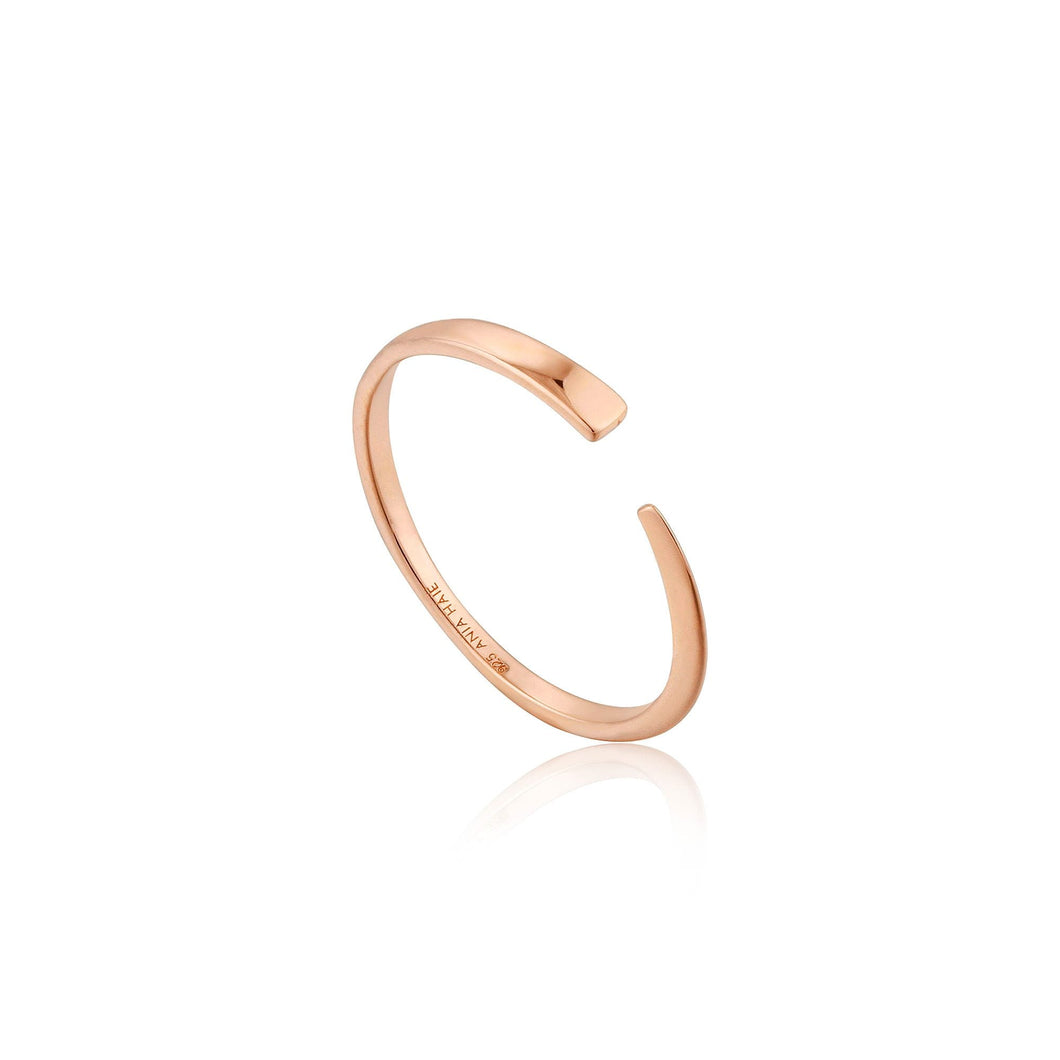 Rose Gold Geometry Flat Adjustable Ring