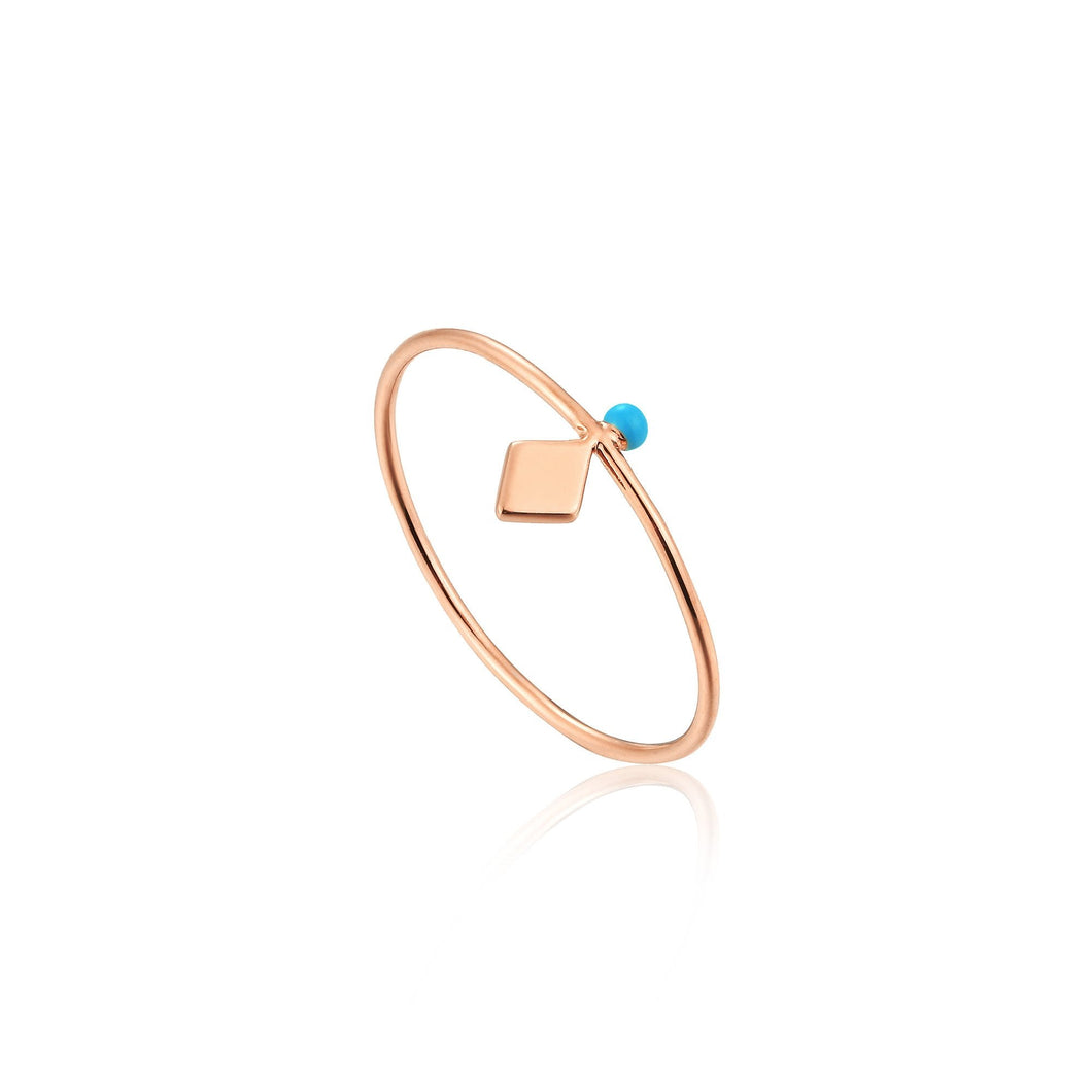 Rose Gold Dotted Stud Ring