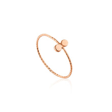 Load image into Gallery viewer, Rose Gold Texture Double Disc Ring
