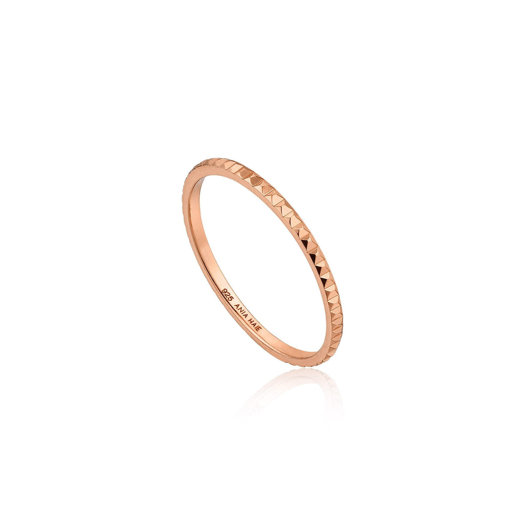 Rose Gold Texture Band Ring
