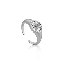 Load image into Gallery viewer, Silver Emblem Adjustable Signet Ring
