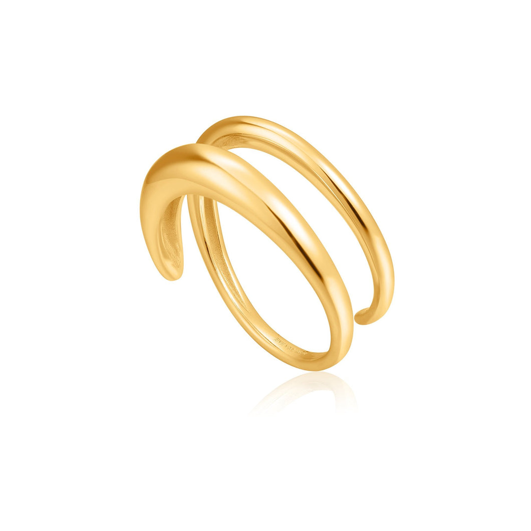 Gold Luxe Twist Adjustable Ring