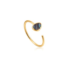 Load image into Gallery viewer, Gold Tidal Abalone Adjustable Ring

