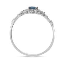 Load image into Gallery viewer, Princess Sapphire Diamond Ring
