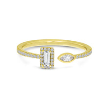 Load image into Gallery viewer, White Topaz Fancy-Cut Duo Ring

