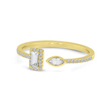 Load image into Gallery viewer, White Topaz Fancy-Cut Duo Ring
