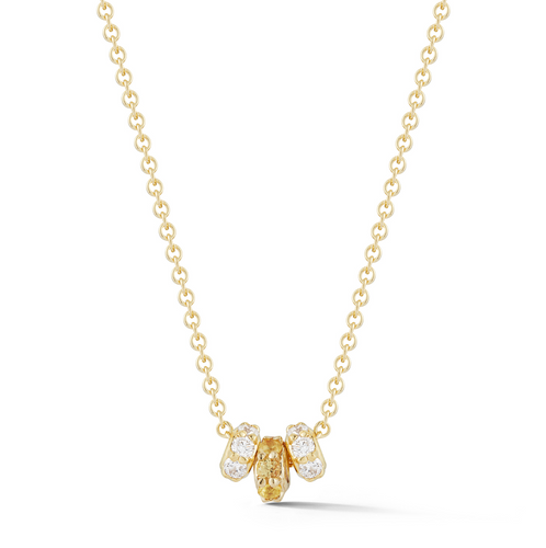 Yellow Sapphire thea necklace